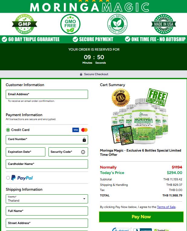 Moringa Magic - secure Order Page